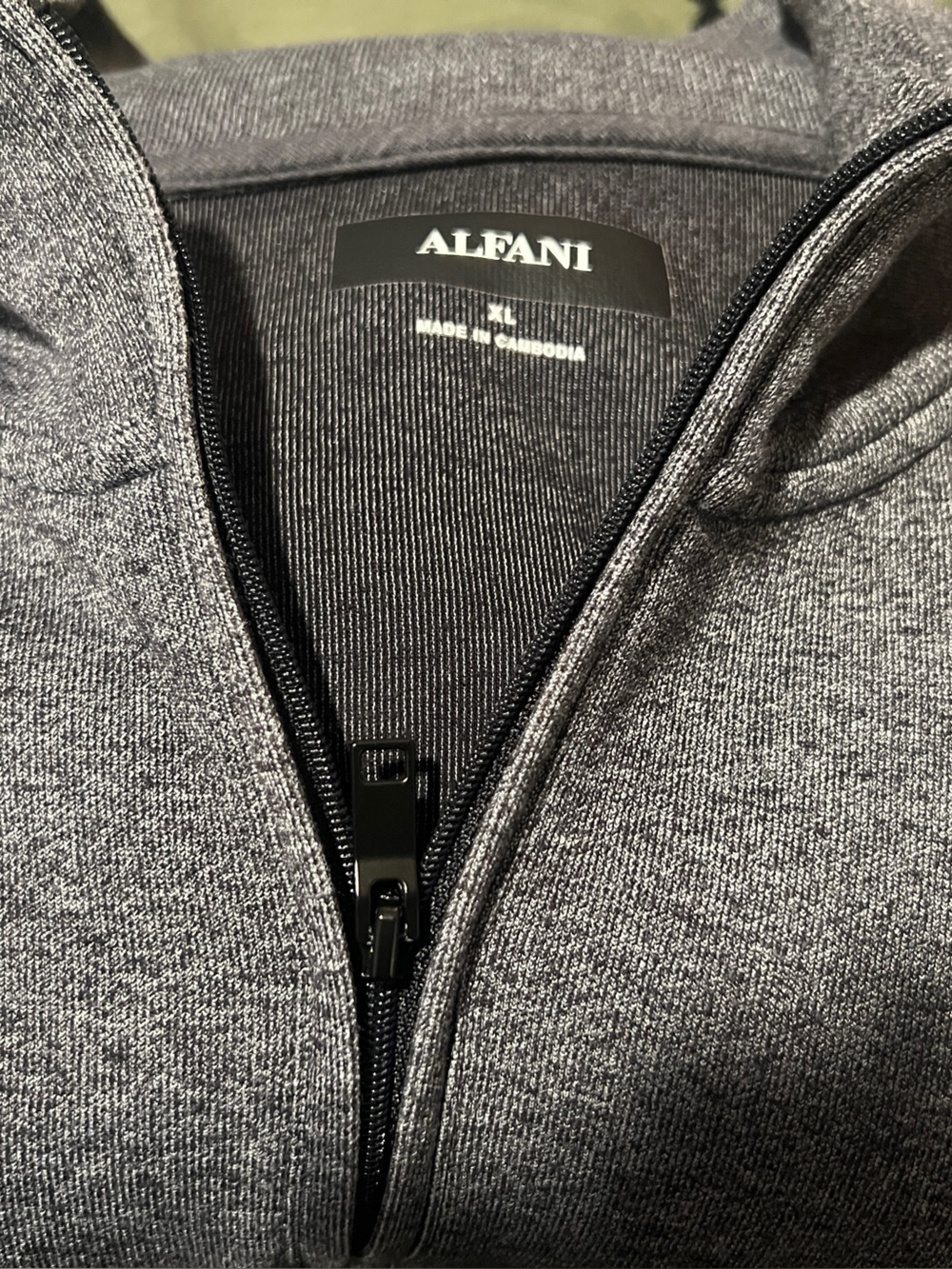 Alfani Men's Heather Gray Zip-Up Sweater
